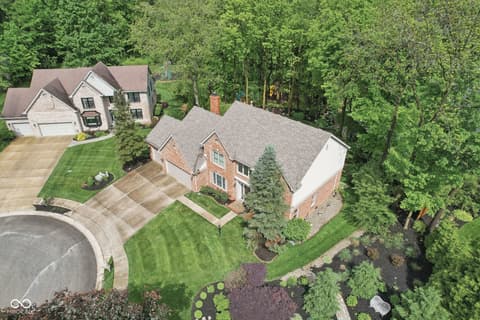 Aerial view at 2884 Brook Vista Drive, Carmel, IN