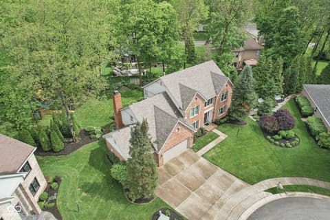 Aerial view at 2884 Brook Vista Drive, Carmel, IN
