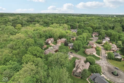 Aerial view at 2884 Brook Vista Drive, Carmel, IN