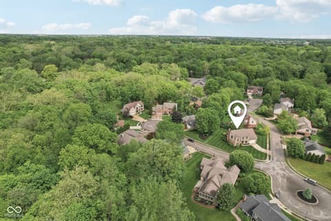 Aerial view at 2884 Brook Vista Drive, Carmel, IN