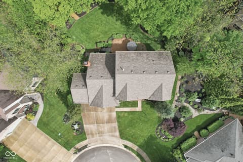 Aerial view at 2884 Brook Vista Drive, Carmel, IN