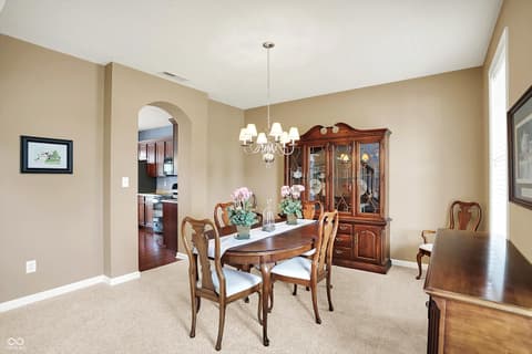 Dining room at 4602 Amesbury Place, Westfield, IN