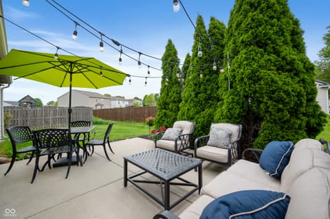 Outdoor living area at 12446 Deerview Drive, Noblesville, IN