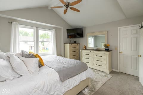 Primary bedroom at 8958 Wooster Court, Fishers, IN