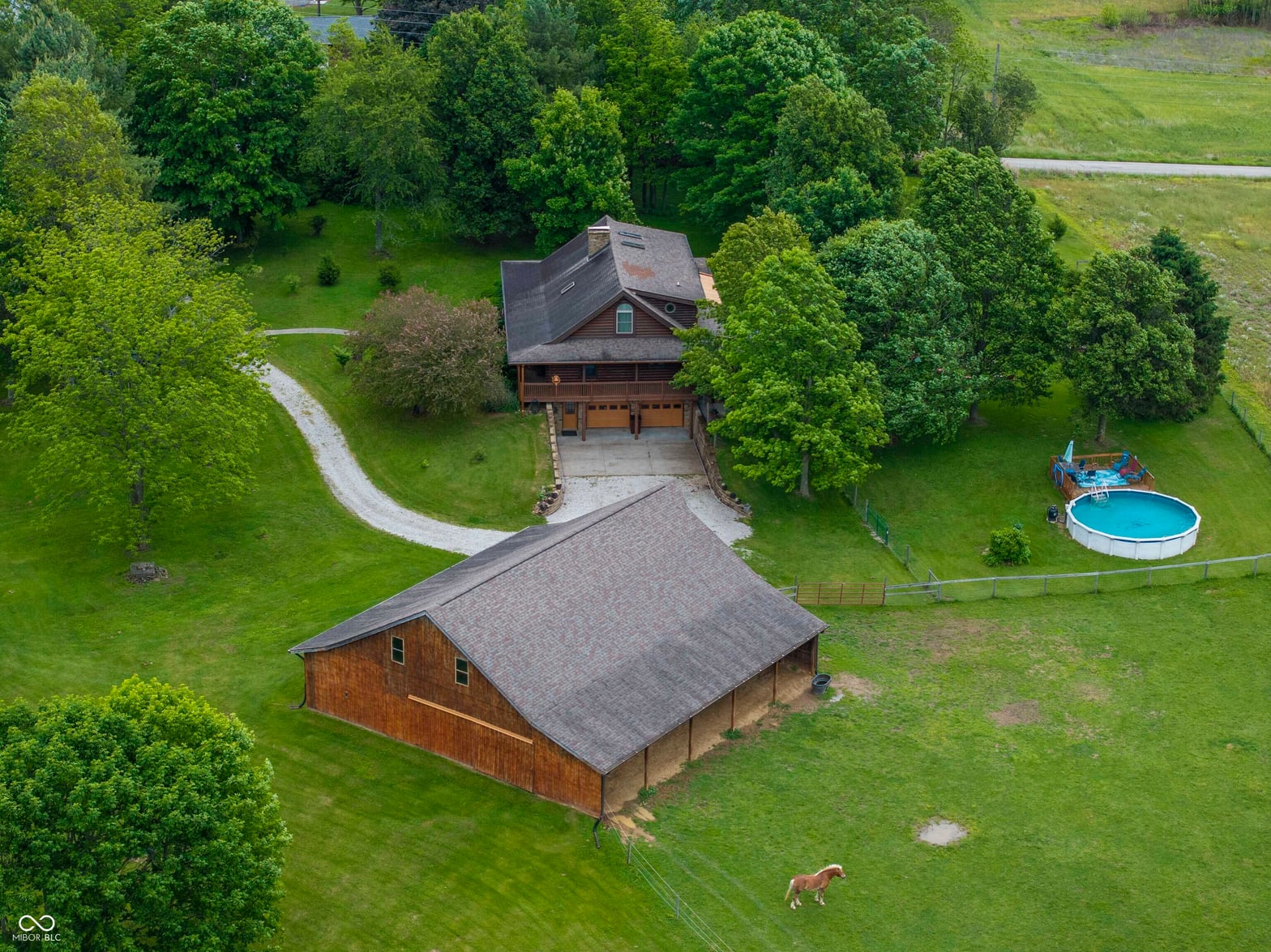 Aerial view at 10484 N County Road 750 W, Freetown, IN