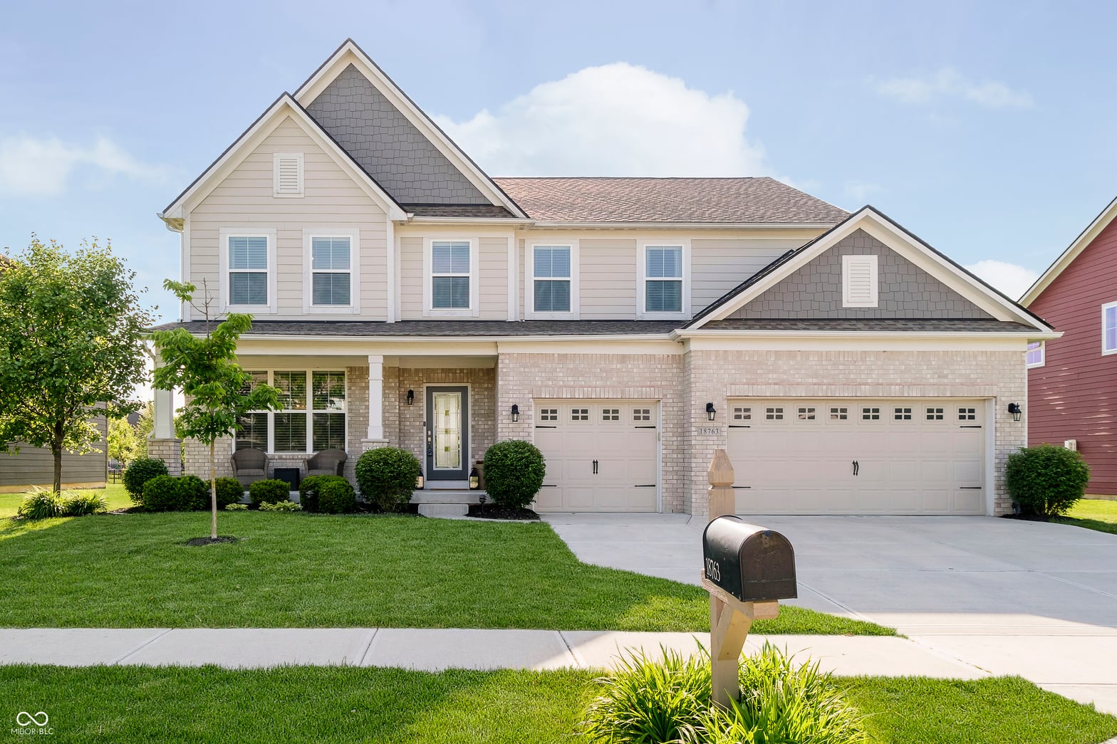 Front exterior at 18763 Abigail Circle, Westfield, IN