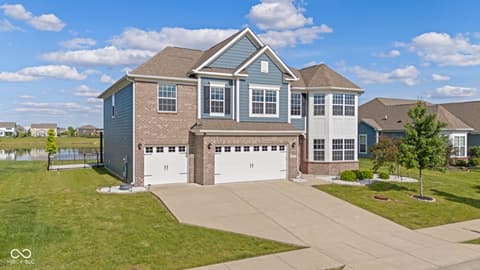 Front exterior at 9917 Gallop Lane, Fishers, IN
