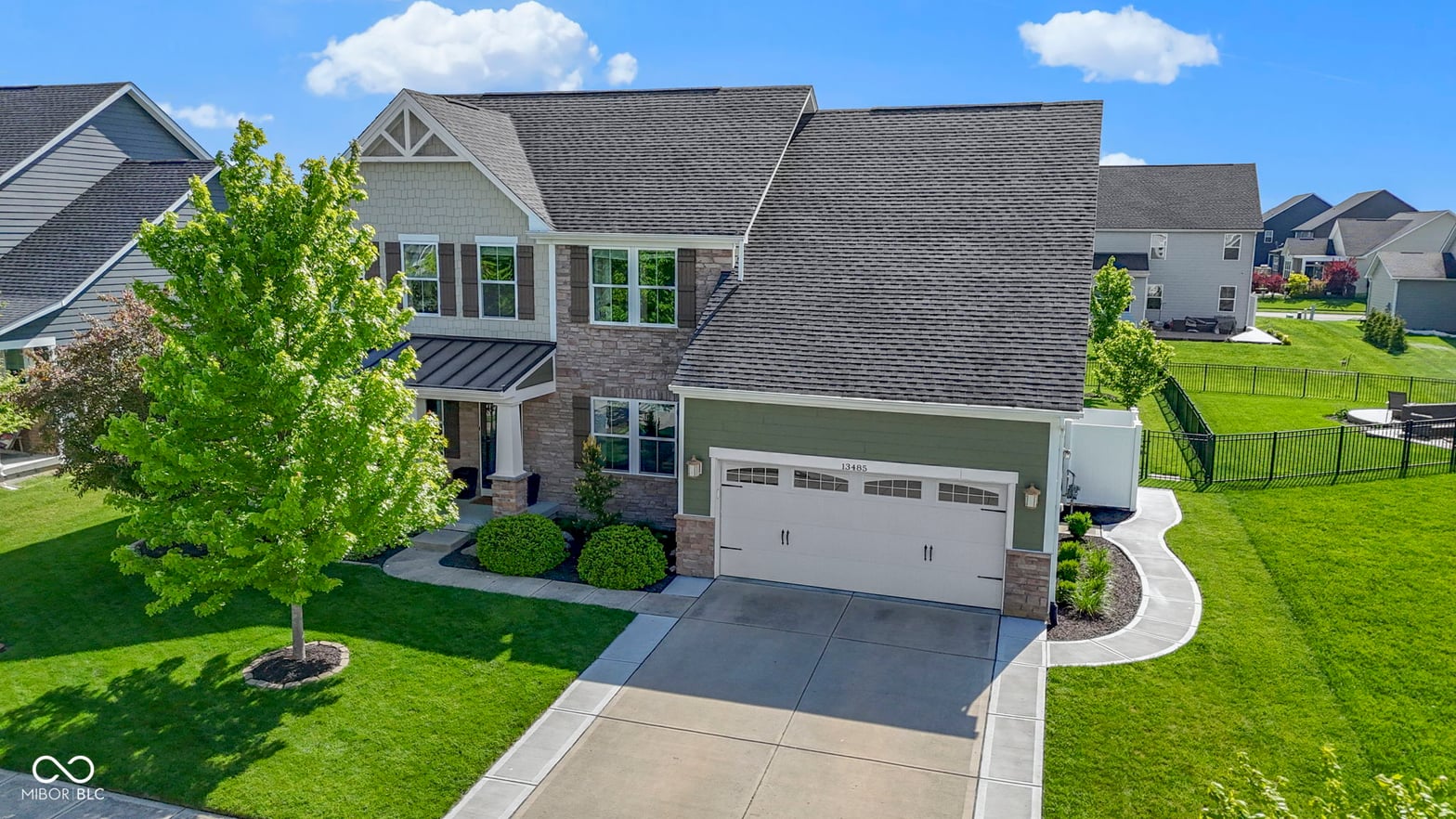 Aerial view at 13485 Mancroft Drive, Fishers, IN