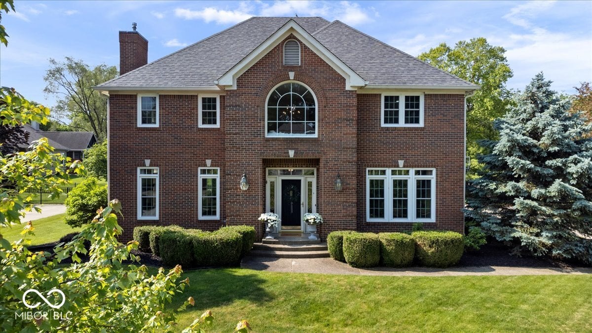 Front exterior at 9973 Woods Edge Drive, Fishers, IN