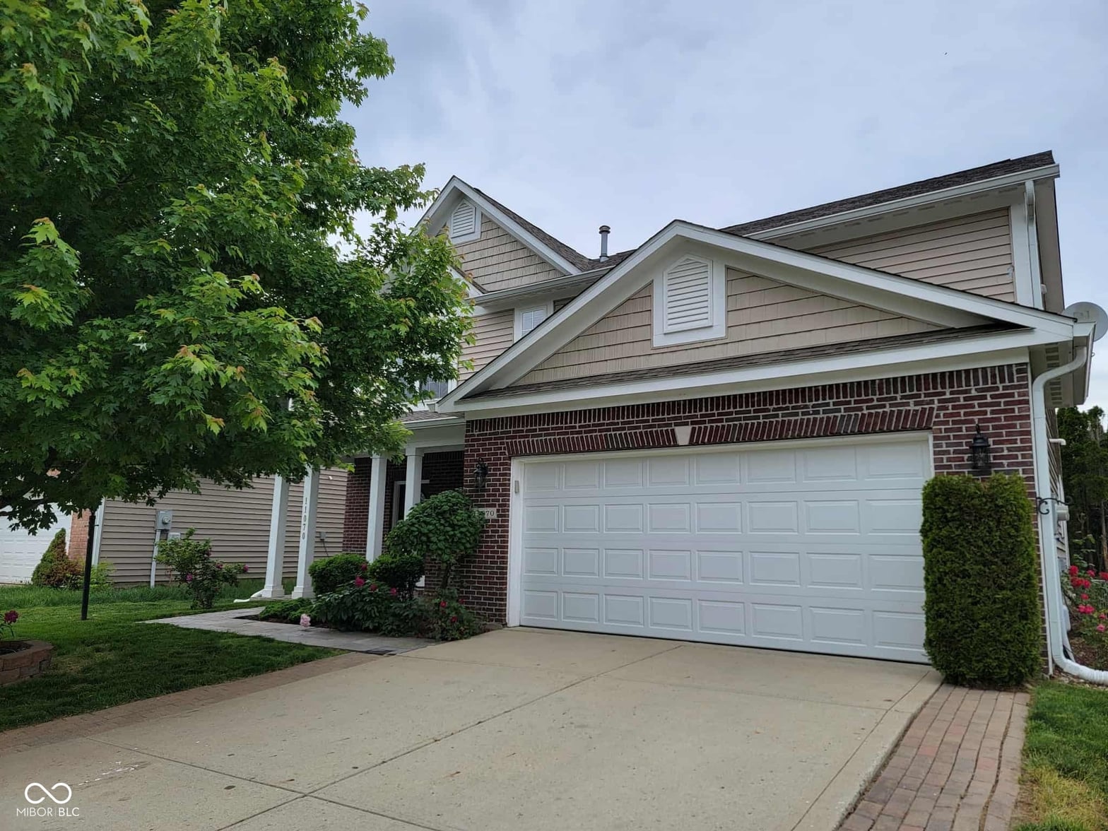 Front exterior at 11070 Long Lake Lane, Fishers, IN