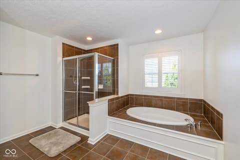 Primary bathroom at 12772 Tram Lane, Carmel, IN