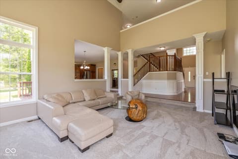 Living room at 12772 Tram Lane, Carmel, IN