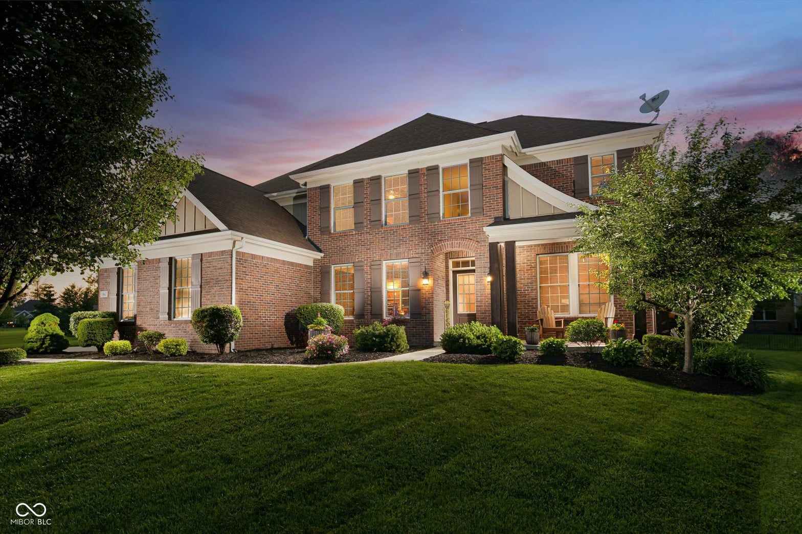 Front exterior at 14662 Woodstone Circle, Fishers, IN