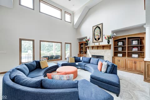 Living room at 4181 Whitetail Woods Drive, Bargersville, IN