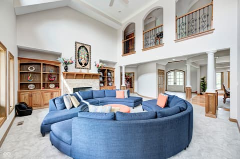 Living room at 4181 Whitetail Woods Drive, Bargersville, IN