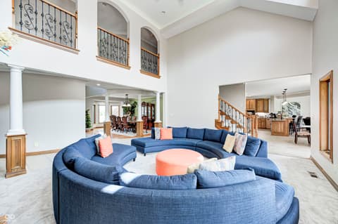 Living room at 4181 Whitetail Woods Drive, Bargersville, IN