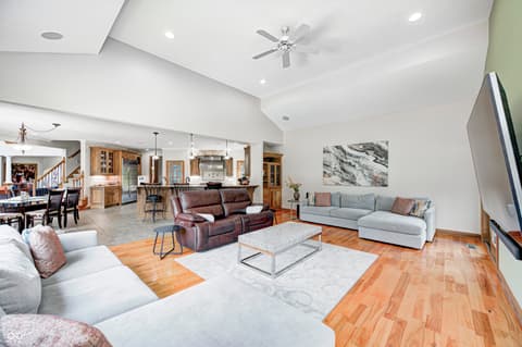 Living room at 4181 Whitetail Woods Drive, Bargersville, IN
