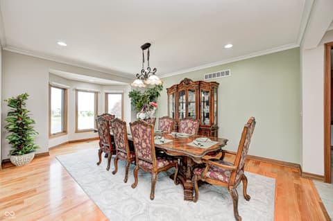Dining room at 4181 Whitetail Woods Drive, Bargersville, IN