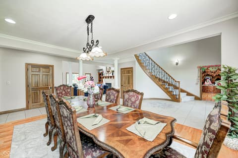 Dining room at 4181 Whitetail Woods Drive, Bargersville, IN