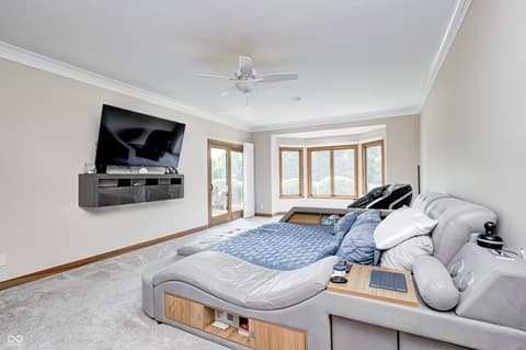 Primary bedroom at 4181 Whitetail Woods Drive, Bargersville, IN