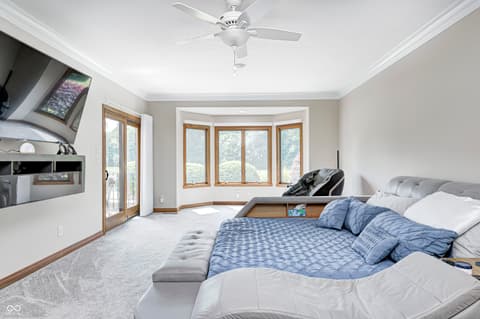 Primary bedroom at 4181 Whitetail Woods Drive, Bargersville, IN