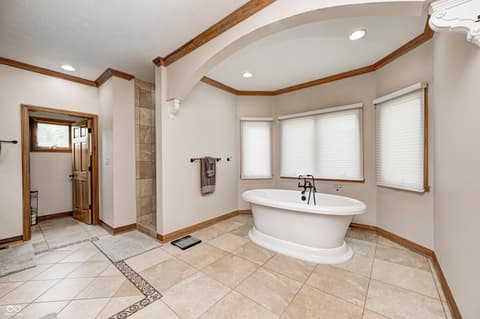 Primary bathroom at 4181 Whitetail Woods Drive, Bargersville, IN
