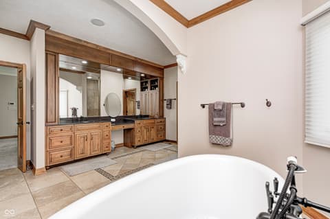 Primary bathroom at 4181 Whitetail Woods Drive, Bargersville, IN