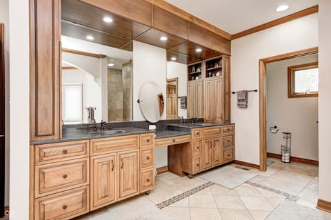 Primary bathroom at 4181 Whitetail Woods Drive, Bargersville, IN