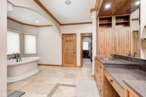 Primary bathroom at 4181 Whitetail Woods Drive, Bargersville, IN