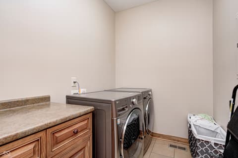 Laundry room at 4181 Whitetail Woods Drive, Bargersville, IN