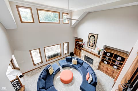 Living room at 4181 Whitetail Woods Drive, Bargersville, IN