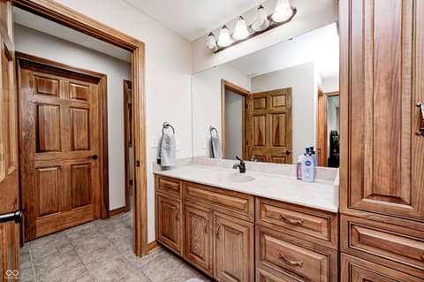 Bathroom at 4181 Whitetail Woods Drive, Bargersville, IN