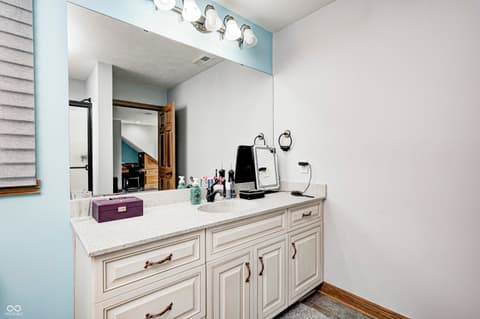 Bathroom at 4181 Whitetail Woods Drive, Bargersville, IN