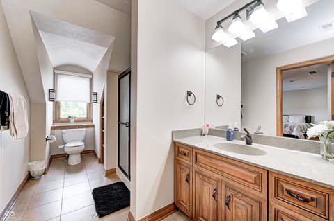 Bathroom at 4181 Whitetail Woods Drive, Bargersville, IN