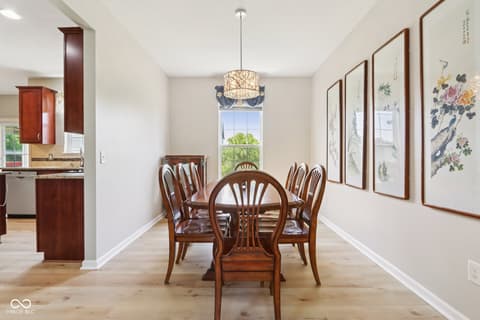 Dining room at 4017 Ivory Court, Carmel, IN