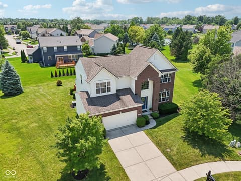 Aerial view at 4017 Ivory Court, Carmel, IN