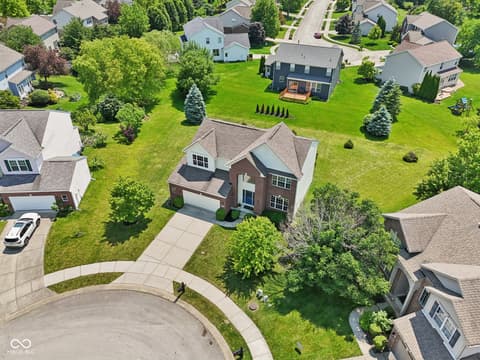 Aerial view at 4017 Ivory Court, Carmel, IN
