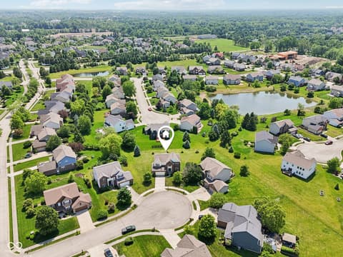 Aerial view at 4017 Ivory Court, Carmel, IN