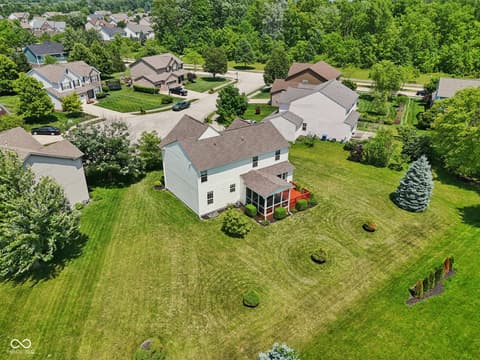 Aerial view at 4017 Ivory Court, Carmel, IN
