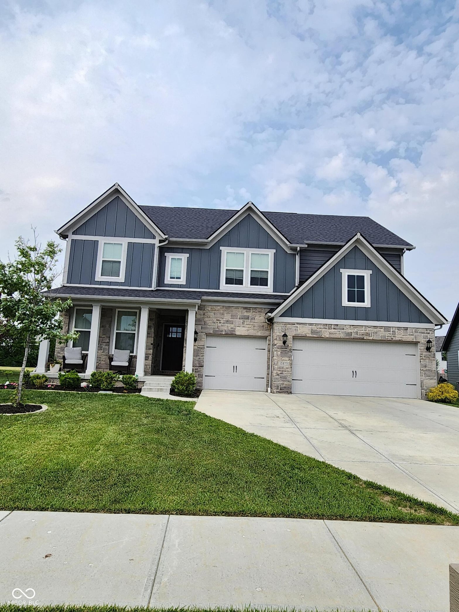 Front exterior at 15873 Hush Hickory Bend, Westfield, IN