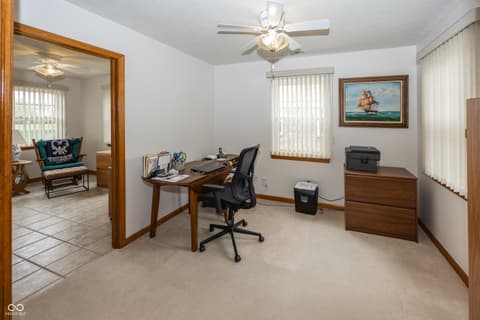 Home office at 7632 Sea Crest Way N, Noblesville, IN