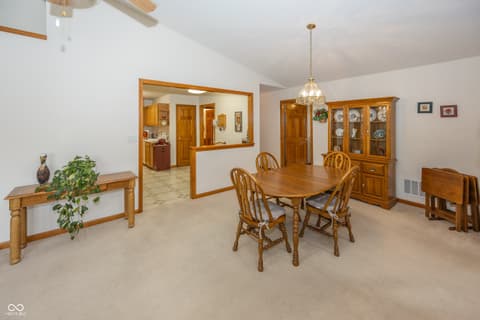 Dining room at 7632 Sea Crest Way N, Noblesville, IN