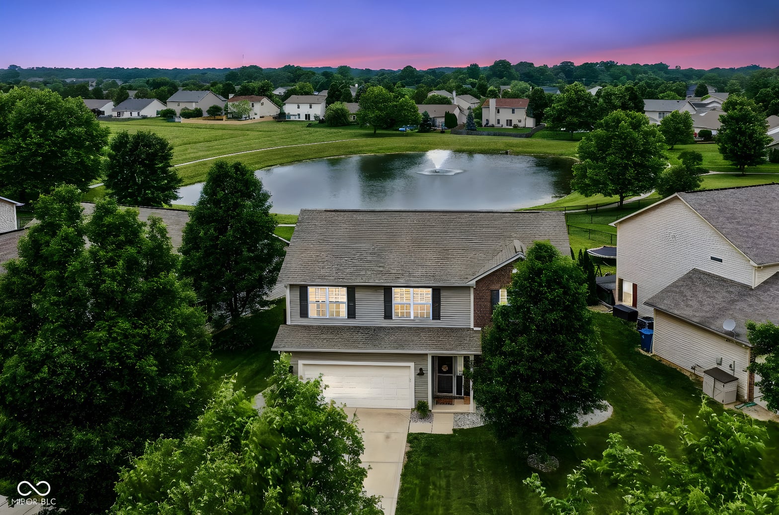 Aerial view at 7214 Morello Lane, Noblesville, IN