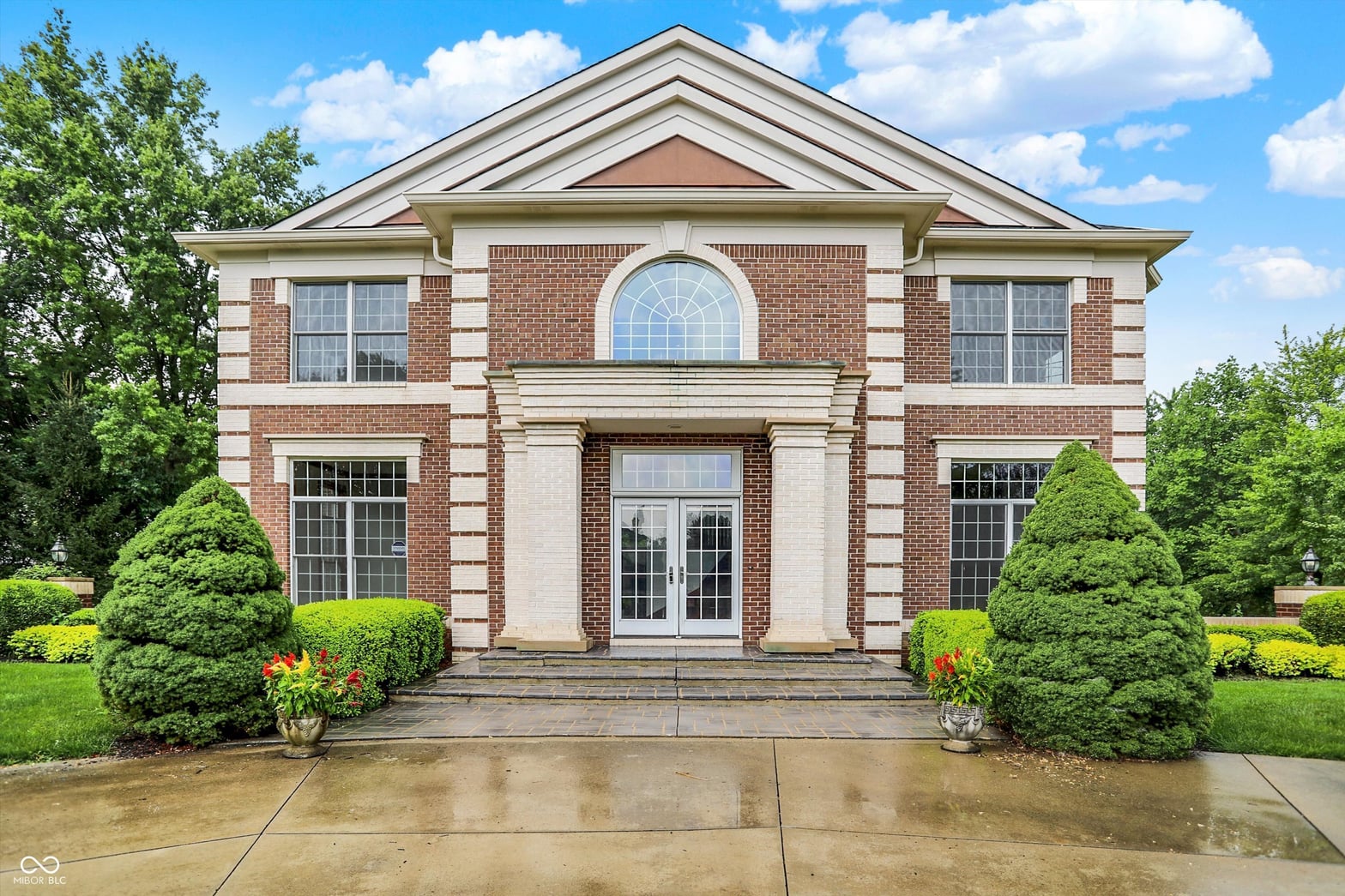 Front exterior at 3831 Steeplechase Drive, Carmel, IN