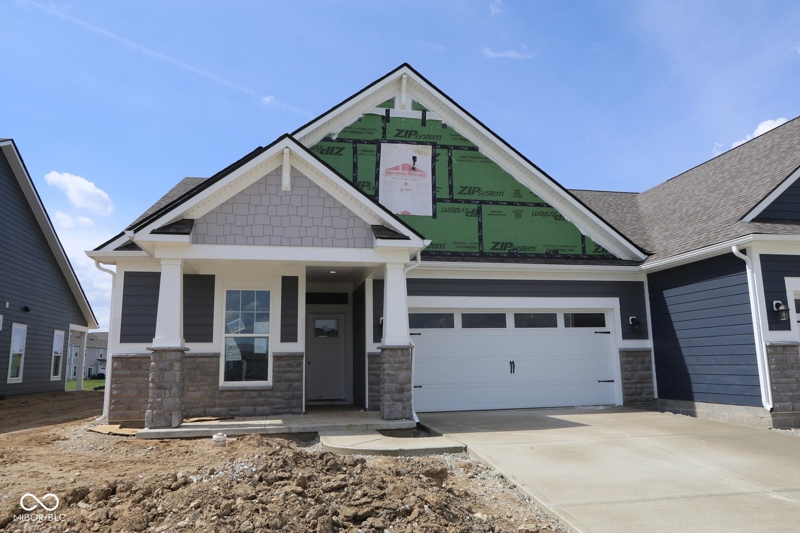 Front exterior at 12524 Morning Ridge Way, Noblesville, IN