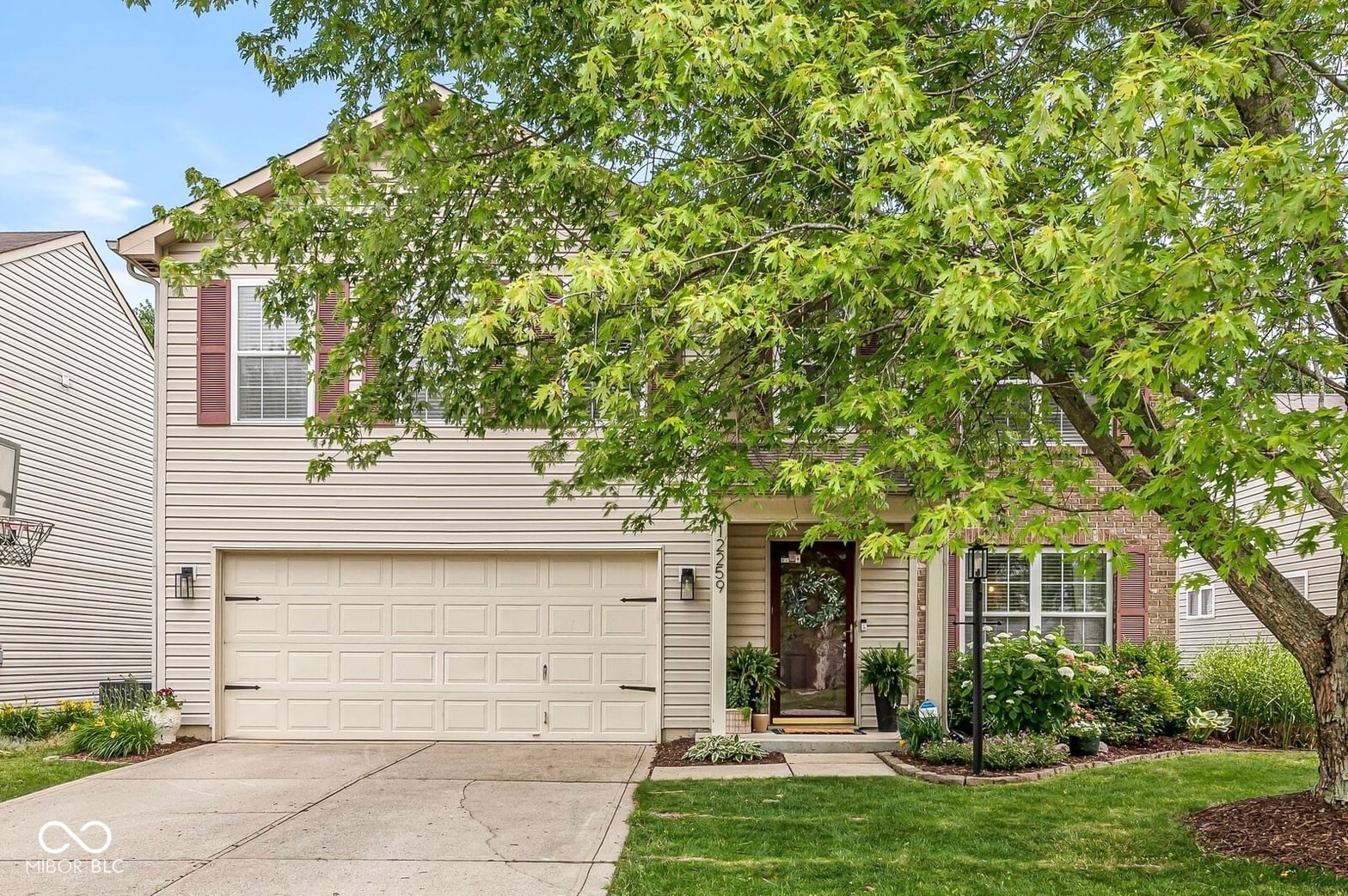 Front exterior at 12259 Sweet Creek Trail, Fishers, IN