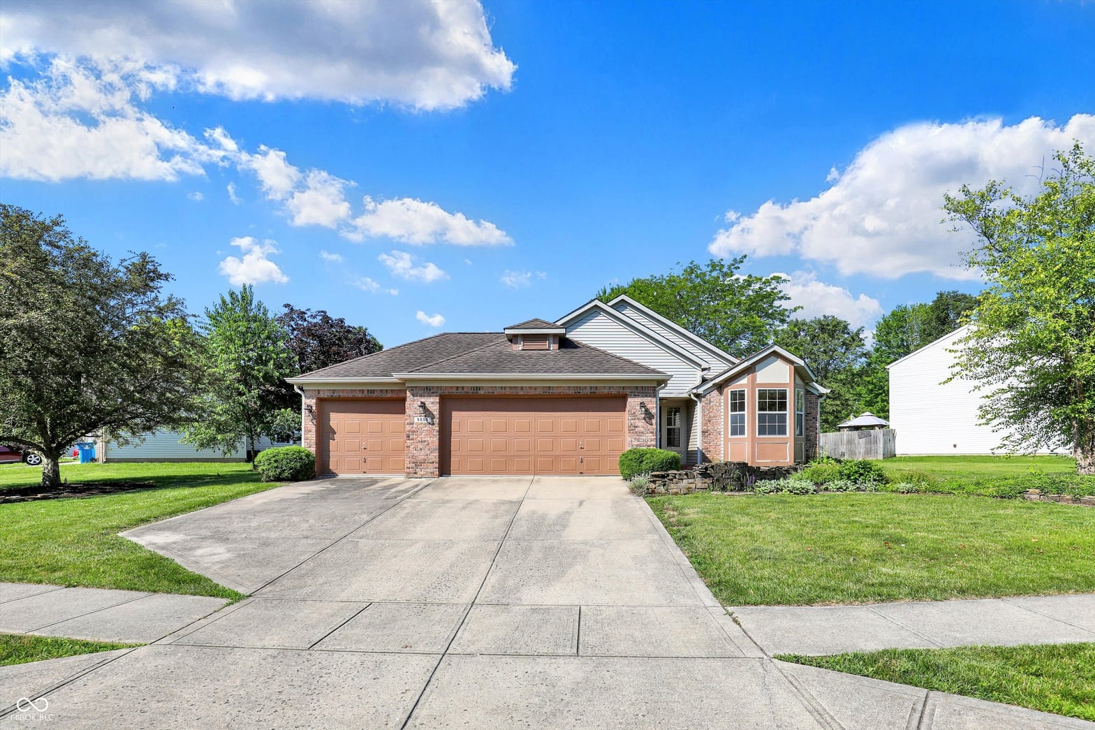 Front exterior at 9055 Glass Chimney Lane, Fishers, IN
