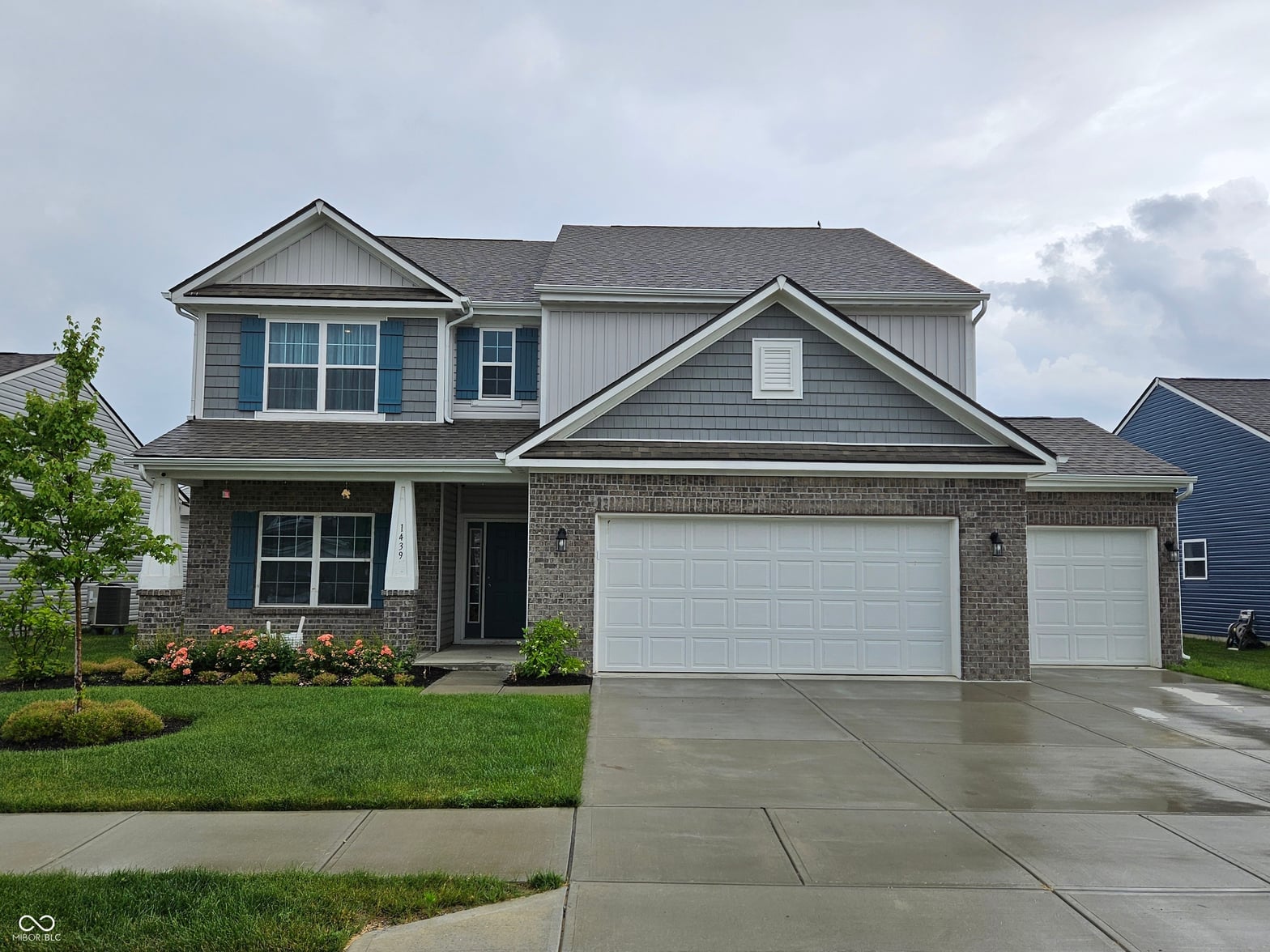 Front exterior at 1439 Silver Pine Lane, Sheridan, IN