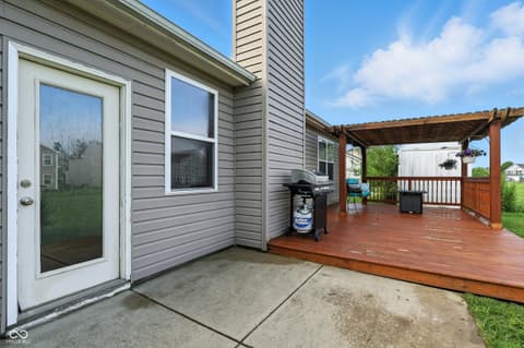 Outdoor living area at 19489 Prairie Crossing Drive, Noblesville, IN