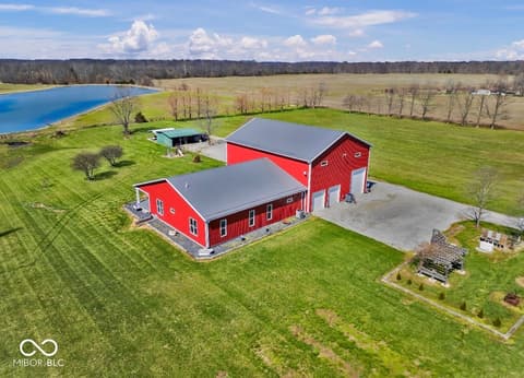 Aerial view at 3109 S County Road 1050 W, Greensburg, IN